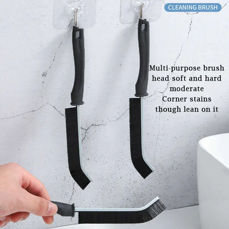 Alloy Household Gap Cleaning Durable Hard Bristle Long Handle Cleaner Brush for Tile Joints Dead Angle Shower or es Soap Plastic multifunction  cleaner hand  free