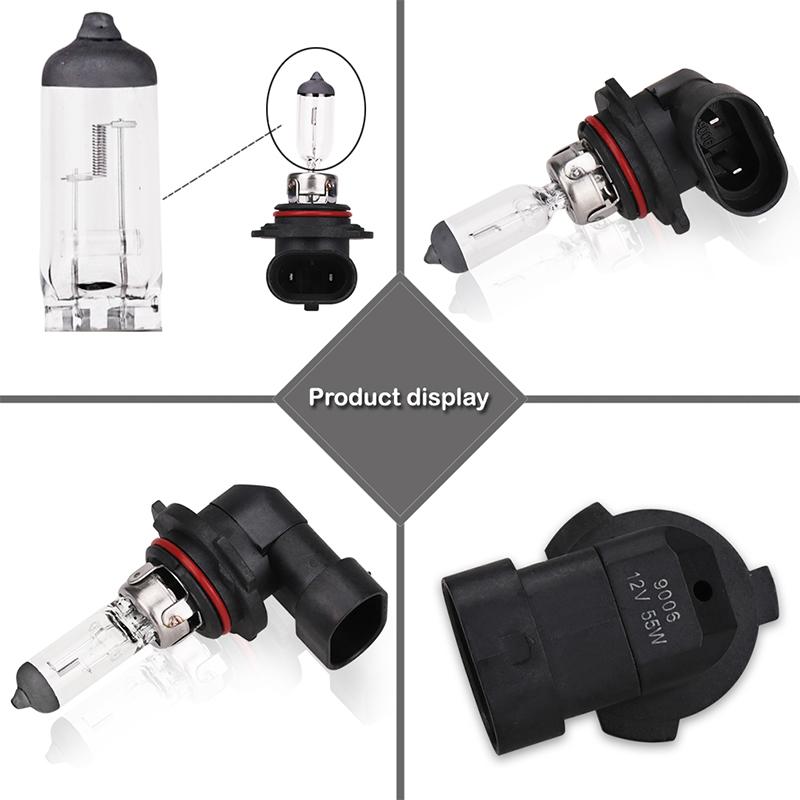 Bóng đèn Halogen, 1 cái, 55W, 12V, Kính thạch anh, Đèn sương mù ô tô, Bóng đèn đèn pha tự động, Đèn sương mù màu trắng, Lam 6