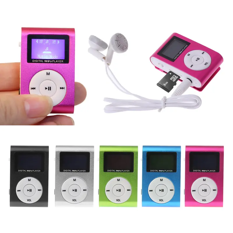 Kẹp kim loại mini USB MX-801, Micro SD , khe cắm thẻ TF, màn hình LCD, máy nghe nhạc MP3 2