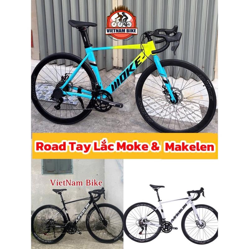 Xe Đạp Thể Thao Tay Road Đề Lăc Makelen và Moke Khung Nhôm Dành Cho Chiều Cao 1m5 Bảo Hanh Khung Sườn 12 Tháng Đạp Xe Đạp Sports Kèm Đồ Lắp Gắn Xe Đạp