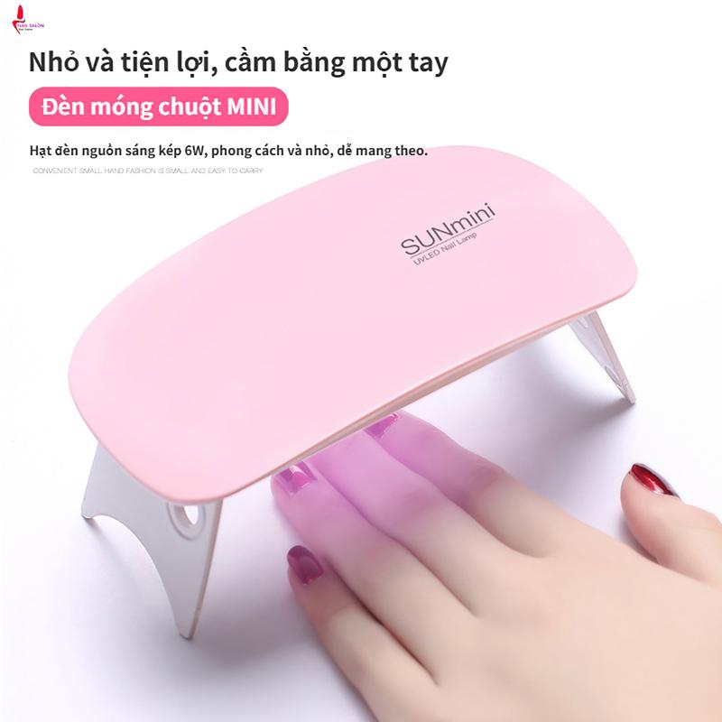 Nail Salon.Đèn Hơ Máy Hơ Gel Máy Hơ Gel Mini 6W UV Đèn Led Chuyên Dùng Làm Khô Sơn Móng Tay Gel Máy Hơ Nail