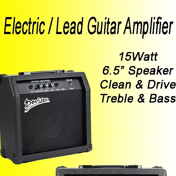 Electric / Lead Guitar Amplifier. 15Watt with Clean & Drive Effect