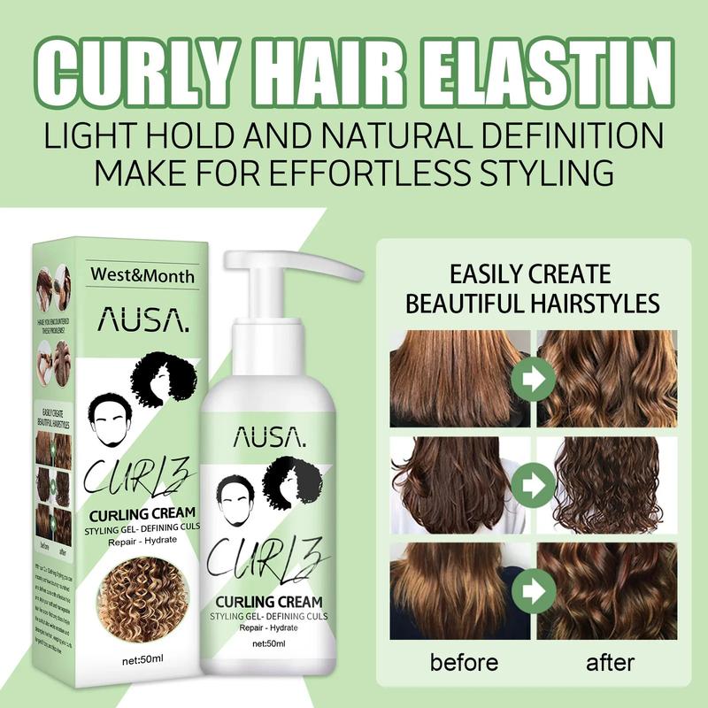Product Introduction of 50ml Hair Curling Cream Anti-Frizz Bouncy Resilient Enhancer Styling Lotion Prevent Hair Breakage Smooth Moisturizing Hair Care Gel Haircare Moisturizer Moisturize Moisture 7