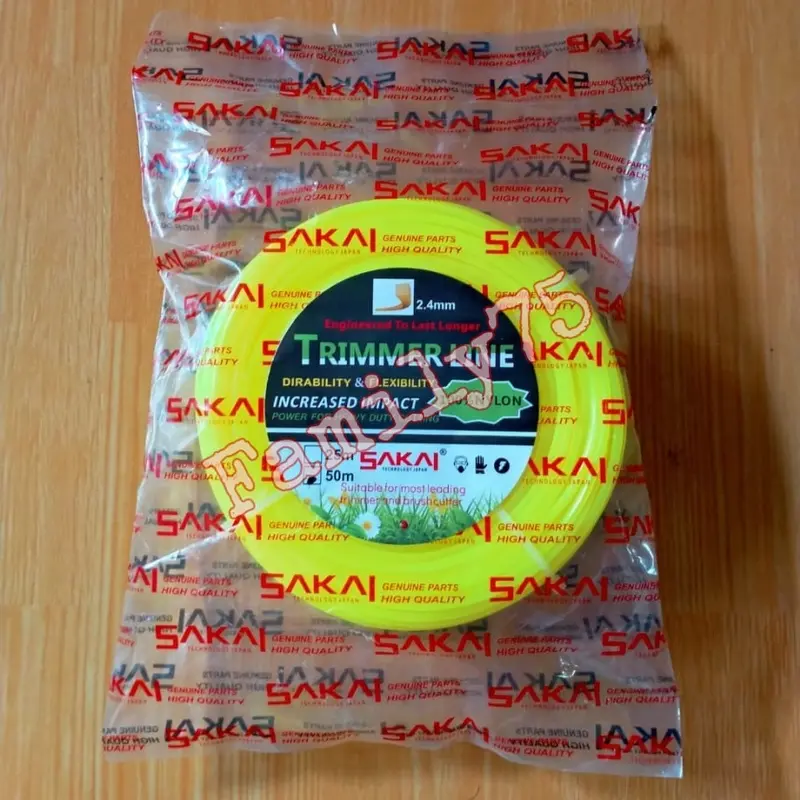 Tali Senar Potong Rumput 50 meter 2,4MM nylon trimmer line 50M 0