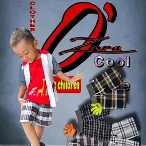 celana pendek kotak anak laki laki 1-4 thn Santai flanel