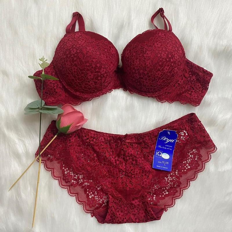 Sét đồ lót BOYA 091 ren cao cấp ( Cup A ,B) - có bán lẻ Quần Lót hoặc Áo Ngực  chất vải : thun cotton , Voan ,là Top trong những loại Bra bán chạy nhất Kem