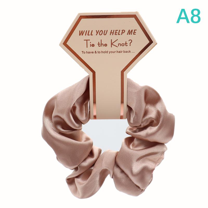 Product Introduction of 1Pcs Bridesmaid Gift Hair Scrunchies Bachelorette Party Bridal Shower Wedding Souvenir Team Bride To Be Haircircle Gift Souvenir For Guests 24