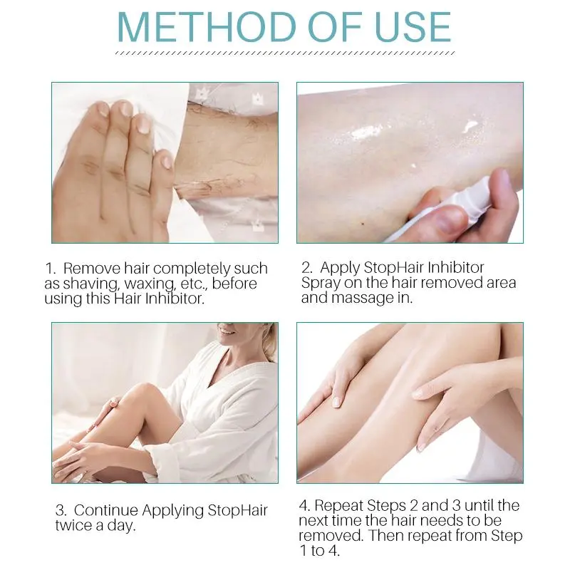 Hair Inhibitor Spray, Hair Removal Spray, Hair Removal Inhibitor For Arms, Armpits and Legs 7