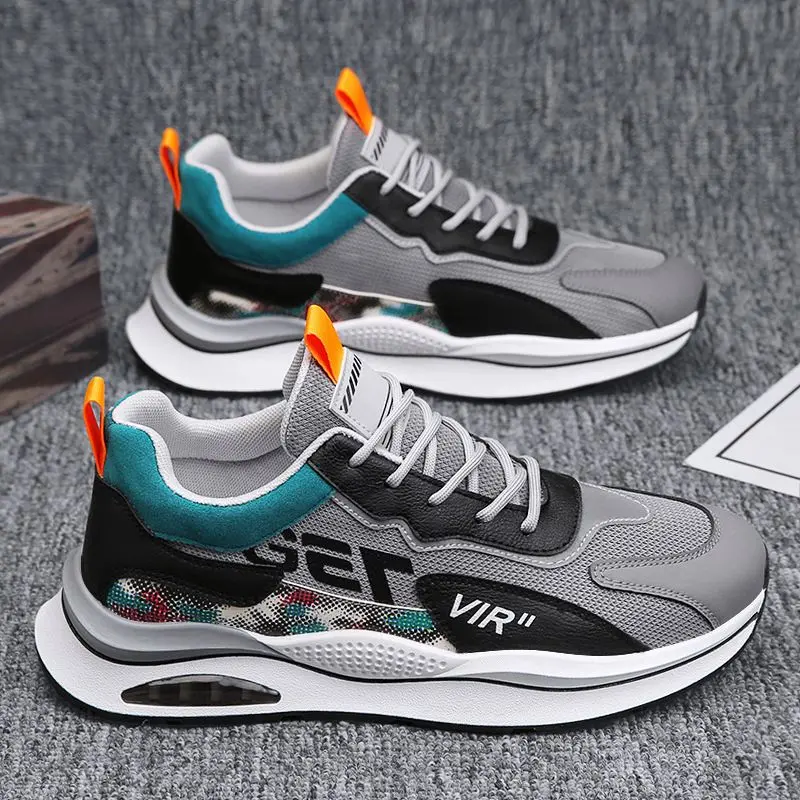 Shoes for men sneakers Korean style fashion casual sport mesh on sale original soft low top all-match shoes new 2024 male flat sneaker male kasut Sukan lelaki kasut lelaki Murah