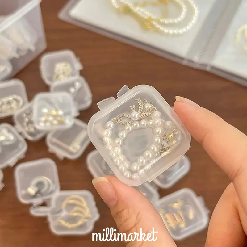 KOTAK MINI KECIL TRANSPARAN / Tempat simpan Obat perhiasan anting cincin box memory card / packing permen / mini storage transparant 2