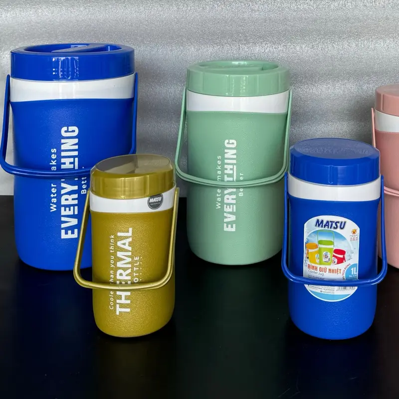 Bình giữ nhiệt nhựa DT 750ml, 1L, 1L5, 2L, 3L, 4L giữ nhiệt 8 tiếng 7