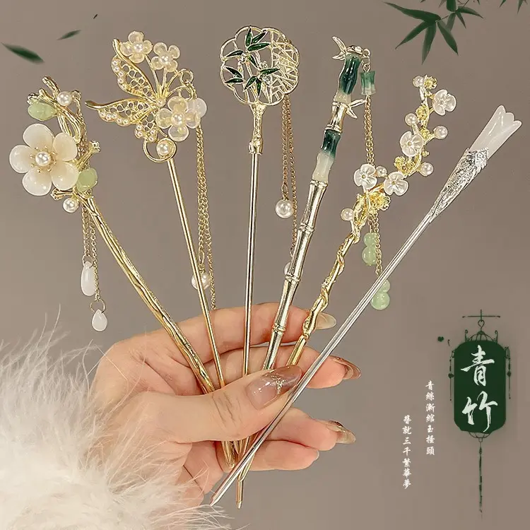 Kẹp Tóc Chảo, Phong Cách Truyền Thống, Phụ Kiện Tóc Cổ Điển Trung Quốc Mới Cho Nữ, Quy Trình Bước Bậc, Thiết Kế Tinh Tế, Kẹp Tóc Năm 2024, Kẹp Tóc, Kẹp Tóc Phật Trung Quốc kẹp  tóc  mái  nữ kẹp  tóc  hoa  huệ kẹp  mỏ  vịt  tóc  mái nơ nhung  cài triệu búi