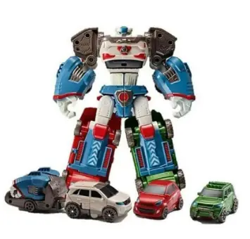 Mainan Robot Transformer Deltatron Deformation Fit Mini Champion Tritan Mobil Plastik