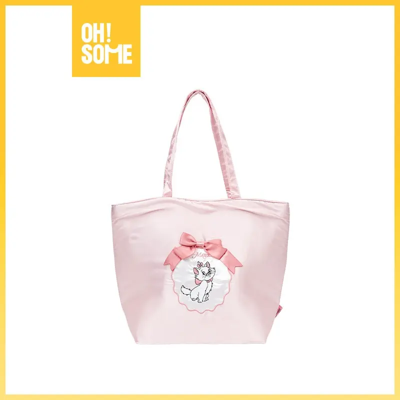 【OHSOME x Disney】- Egradable Marie Cat Disney Series Bowling Hand Bag Tas Tangan Wanita Warna Pink 1
