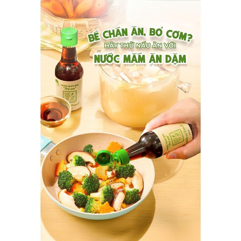 [1 chai] Nước mắm Tĩn trẻ em cho bé ăn dặm độ đạm 42N 60ML nhiều cá ít muối 5