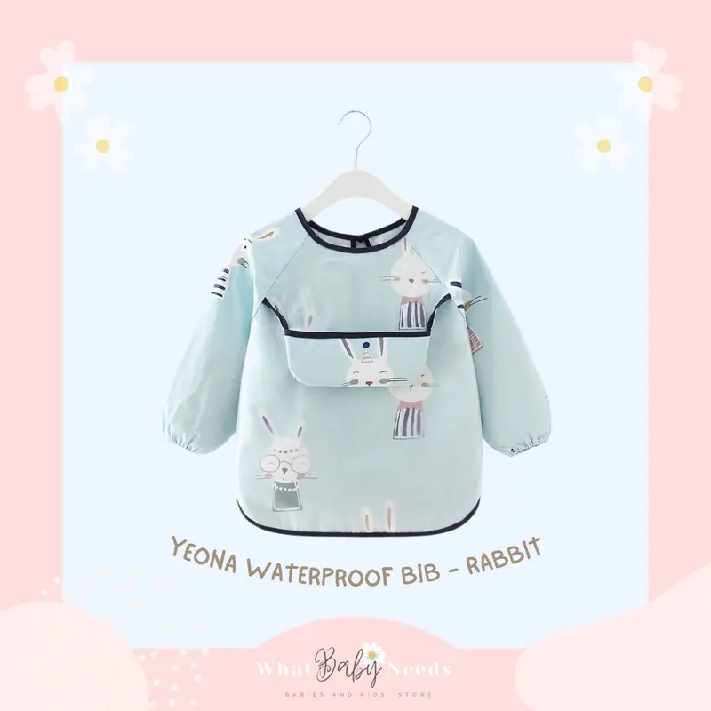Yeona Waterproof Bib Celemek Baju Anak / Celemek Tahan Air / Slabber 3