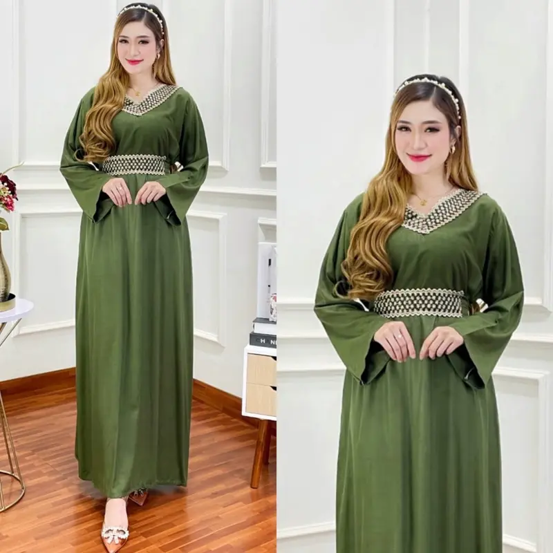 HR - KAFTAN MEDINA MIX RENDA TALI LEPAS PASANG BY REMBULAN 0