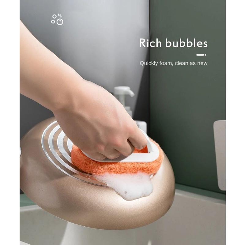 Spons Serbaguna Sikat Panci Pembersih Kerak Noda Alat Dapur Kamar Mandi 3