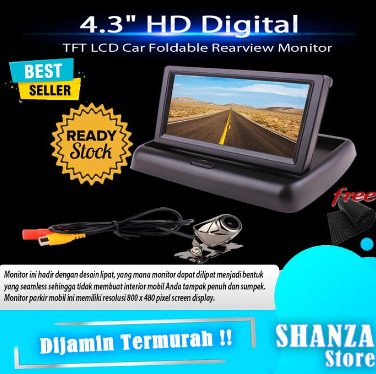 AUTONET Monitor Parkir Mobil Foldable Rear View TFT LCD 4.3 Inci - AU43 0
