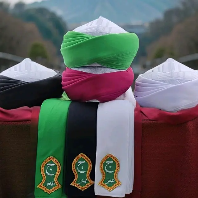 sorban imamah Katun combed 30s premium halus 2-9 m Lembut Peci Logo Bordir Muslim Motif Kain Hitam Standar Kopiah Songkok 3