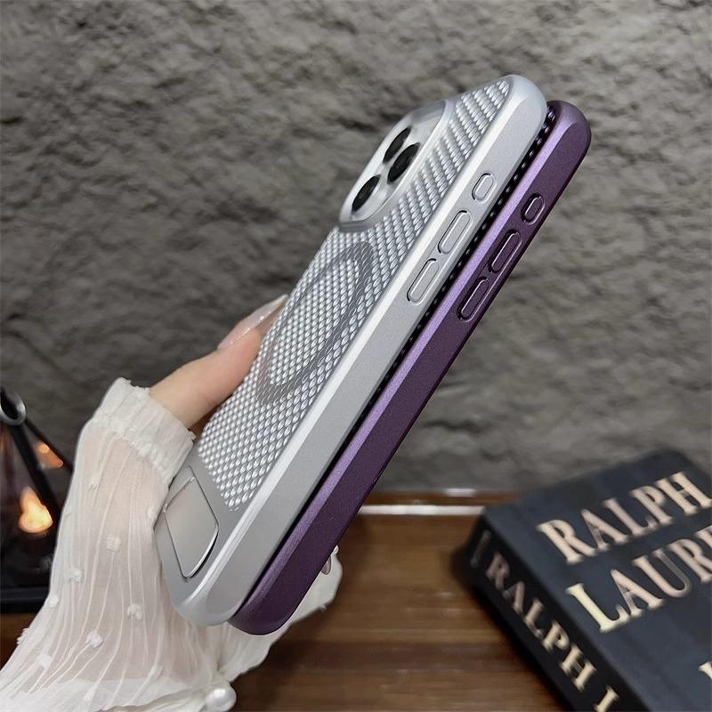 Product Introduction of Ốp Điện Thoại Di Động Có Giá Đỡ, Mới, Thích Hợp Cho Apple 14, Tản Nhiệt Lưới, Hấp Thụ Từ Tính, Vỏ Bảo Vệ Toàn Thân, Tương Thích Với IPhone15promax, 13 Và 12 Phụ Kiện 6