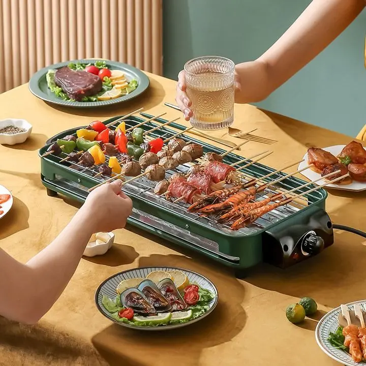 SHENAR KOREAN PAN BBQ GRILL 2 IN 1 / BBQ ELEKTRIK GRILL / KUALI PANGGANG BARBEQUE NON STICK PEMANGGANG LISTRIK