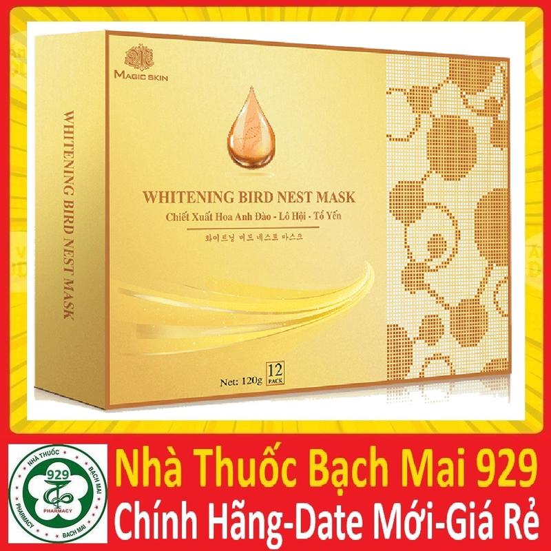 MẶT NẠ Ủ TRẮNG DỊCH YẾN Magic Skin Whitening Bird Nest Mask Hộp 12 gói Skincare Women Làm Đẹp Da Làm Đẹp Da