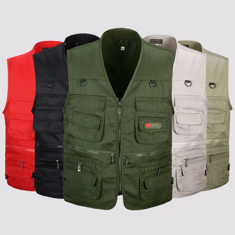 Áo Vest Nhiều Túi Thời Trang Ngoài Trời, Dành Cho Nam Giới, Thích Hợp Để Câu Cá, Đi Bộ Đường Dài Và Chụp Ảnh, Phong Cách Thường Ngày Ngoại Cỡ, Năm 2025 0