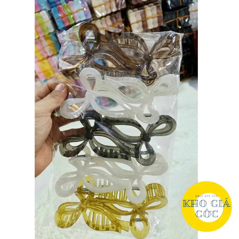 Cặp Tóc Hình Nơ Chất Liệu Nhựa Siêu Bền, Không Gãy Duyên Dáng Phong Cách Hàn Quốc Xinh Xắn Dành Cho Nữ 8