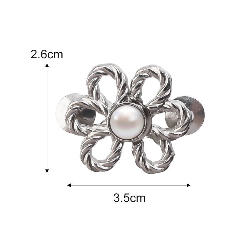 Product Introduction of 2Pcs Detachable Exquisite Six-petal Flower Waist Buckle Adjustable Tighten Waist Buckle Jeans Pants Trousers Snap Fastener No Sew 19