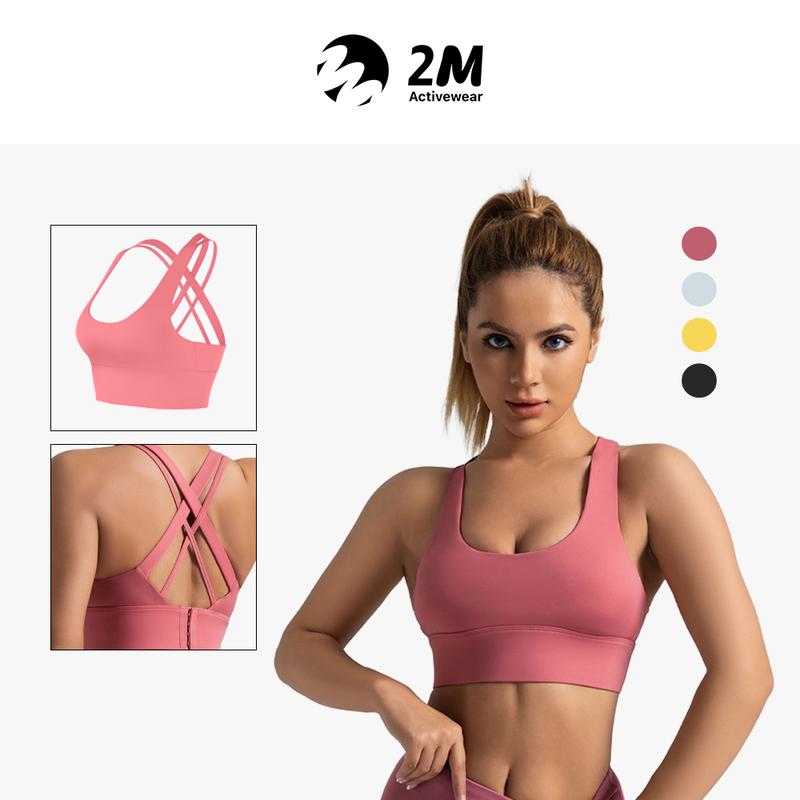 2M Activewear - Bra Thể Thao Chéo Lưng Tập Gym, Yoga Thấm Hút Mồ Hôi Nhanh Khô 6