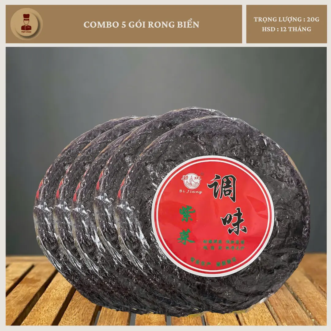 Combo 5 Gói  Biển chuyên dùng để nấu canh, Canh đậu hủ, Canh sườn heo, Nấu Mì, 20gr Bi Jiang Snack Ăn Vặt ( Không có bịch muối)