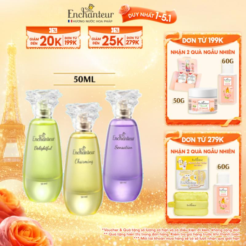 DUY NHẤT 1-5.1 Nước Hoa Xịt Thơm Cao Cấp Dành Cho Nữ Enchanteur Perfume Charming Sensation Delightful 10ml - 50ml