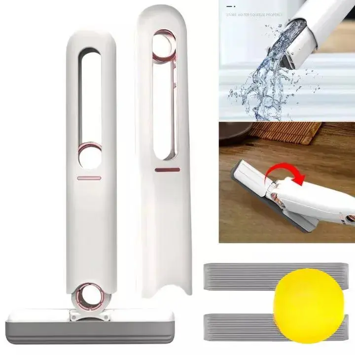Cây Lau Bàn Bếp Tự Vắt Thông Minh Mini 25cm, Bọt Biển Siêu Thấm Hút Đa Năng, Gập Gọn Gia Dụng Yến Nhi Đa Năng Làm Sạch[NGS] 1