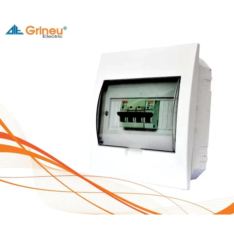 Tủ điện âm tường mặt tranh Grineu GPL 2/4, 3/6, 4/8, 8/12-TR 6