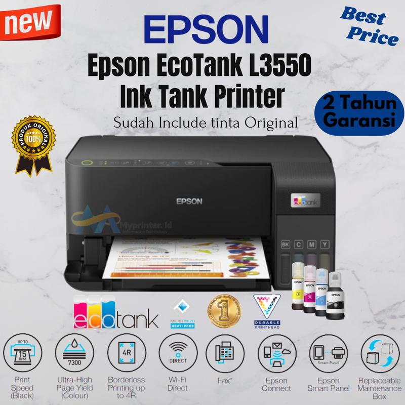 Epson EcoTank L3550 Ink Tank Printer - GARANSI RESMI - Shop | Tokopedia