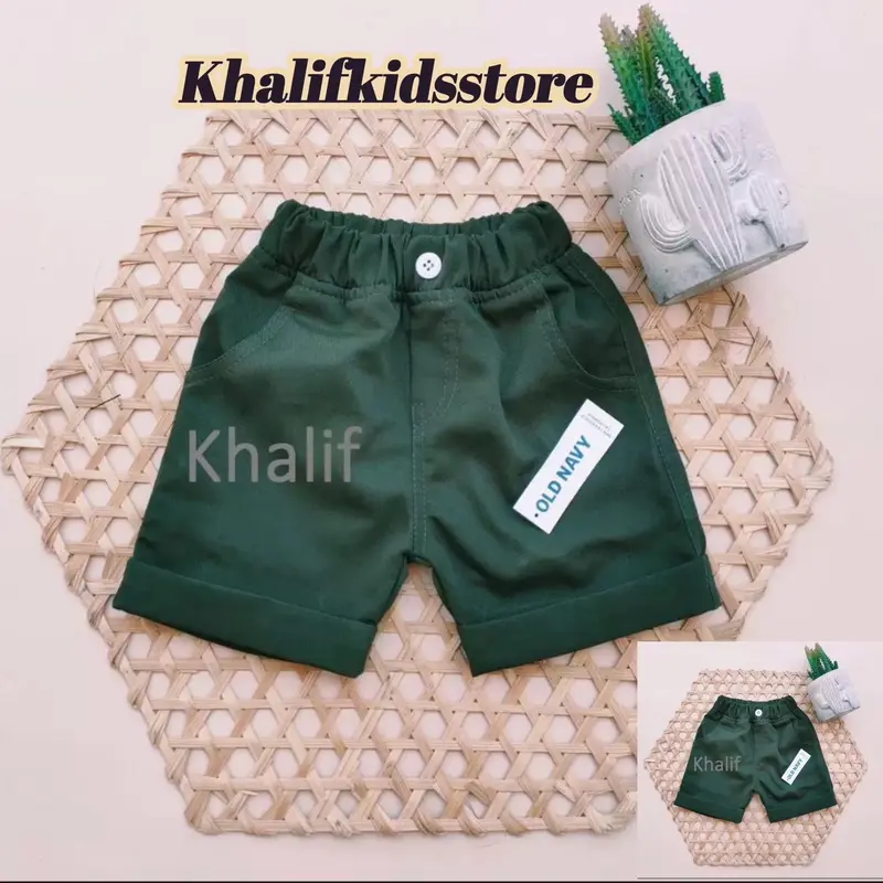 Khalifkids Celana Chino Pendek anak Laki-Laki Umur 1-6 Tahun Bahan Katun Drill Premium Distro 2