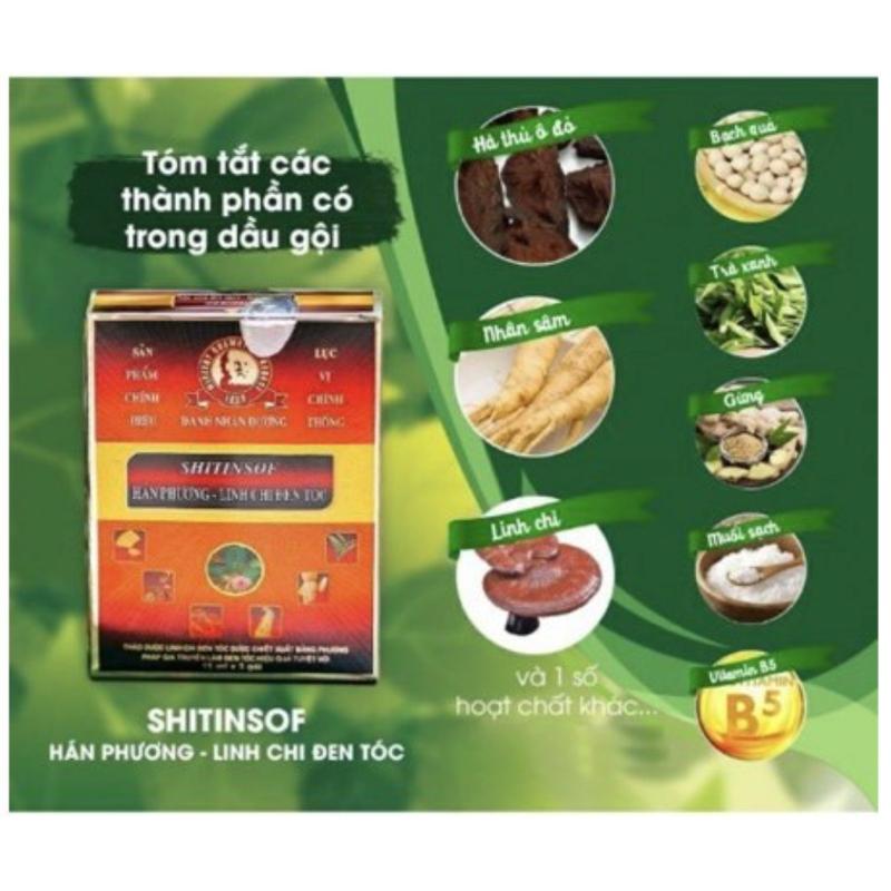 SHITINSOF - Dầu gội nhuộm tóc đen và nâu thảo dược 5
