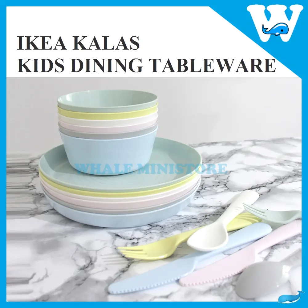 IKEA COLORFUL CHILDREN/KID CUTLERY TABLEWARE SET (PLATE / BOWL / MUG / CUTLERY) / SET MAKAN KANAK-KANAK