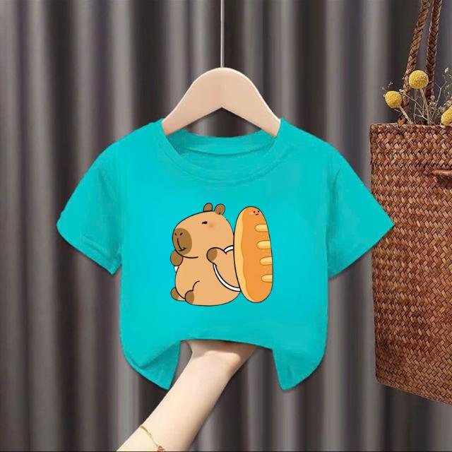 Áo bé capybara bánh mì Thủy Tiên, vải cotton, size 11-32 kg, thun chính phẩm 6