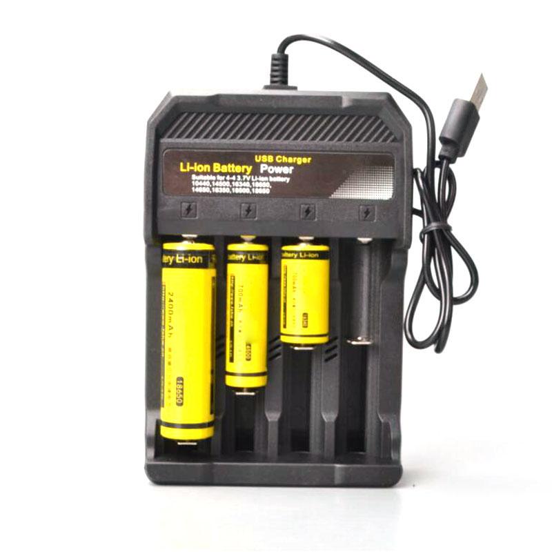 Product Introduction of Lithium-ion Charging Plug USB Ports 14500 16340 18350 18650 Li-ion Battery 4 Slots Charger Adapter F2SG 76