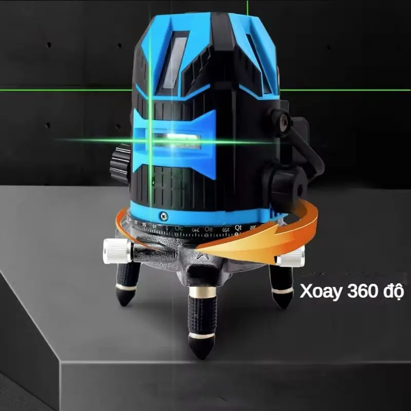 Máy Cân Bằng Laser 2-3 Tia xanh - (Đầu máy + pin + sạc ) không kèm chân ,màu sắc mẫu nhiên 0