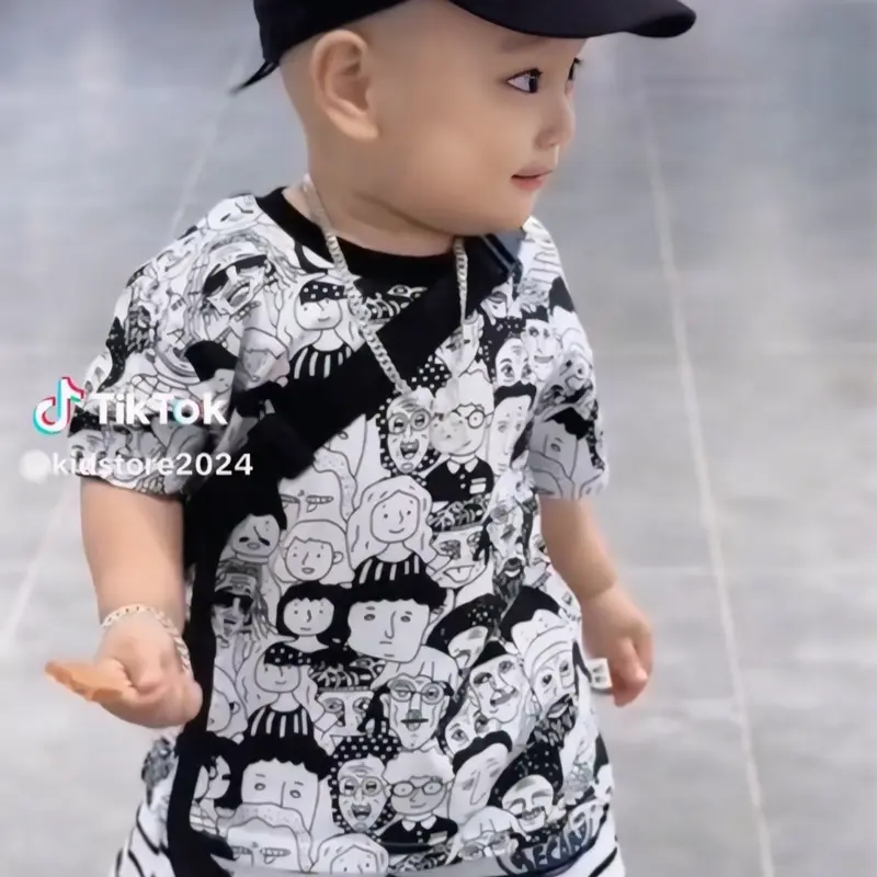 Set Bộ Hoạt Hình Cho Bé, Chất Cotton Mềm Nhẹ Mát - Shop Thời Trang Trẻ Em KidStore - K02 bococtay chobe 1