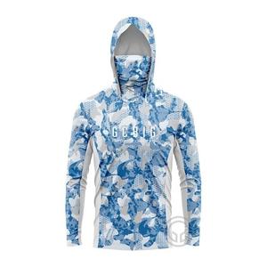 เสื้อตกปลา, ผู้ชาย, Upf 50+, แขนยาว, เสื้อตกปลาแบบมีฮู้ด, พร้อมหน้ากากป้องกันรังสียูวี, เสื้อผ้าตกปลา, เหมาะสำหรับฤดูร้อน, พร้อมมาส์กหน้า