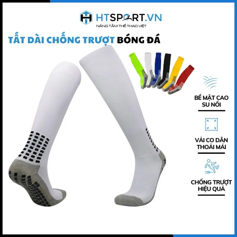 Tất Chống Trơn Dài, Vớ Đá Banh Chống Trượt Dài Đá Bóng Nhiều Màu
