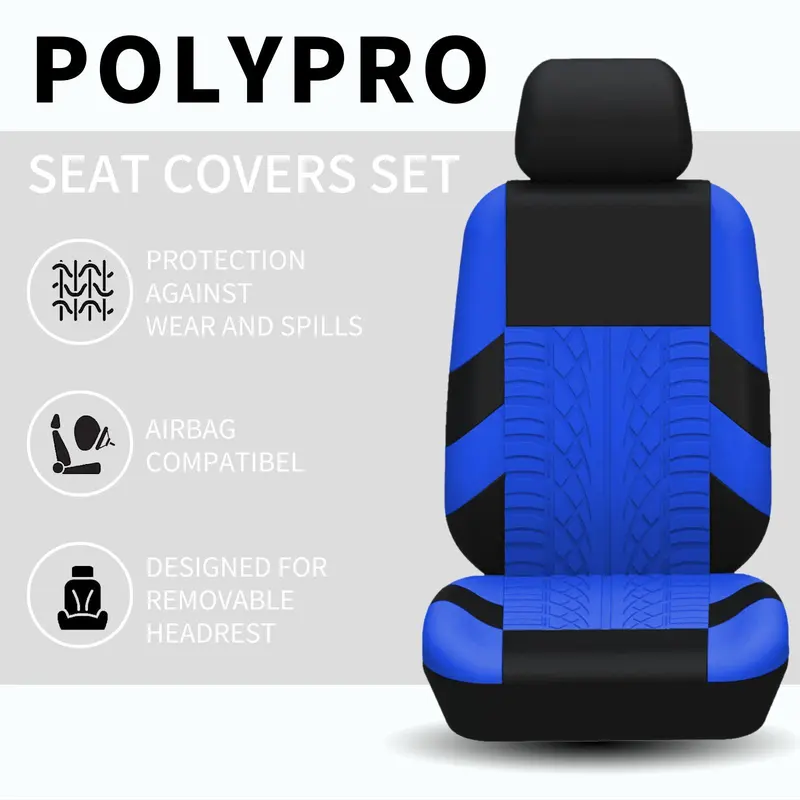 Universal Car Seat Protective Cover for 2 Front Seats, 2 Sets Breathable Car Seat Cover, Comfortable Car Seat Protector, Car Interior Accessory 6