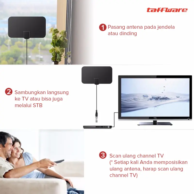 ANTENA TV INDOOR SET TOP BOX & TV difgital 2