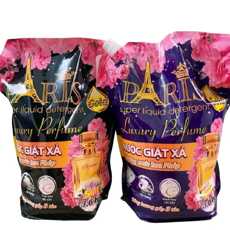 com bo 2 túi nước giặt Paris 3,6l hương nước hoa Pháp tổng 7,2l hương thơm bền lâu dùng cho mọi gia đình