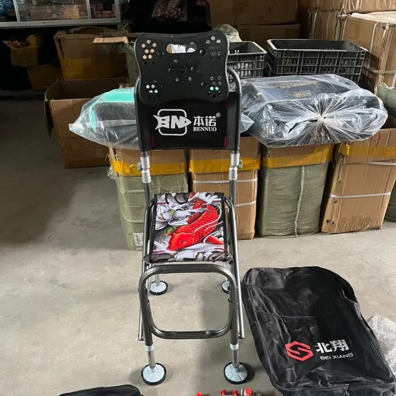 Ghế Đi Câu Địa Hình Cá Chép Full Pass Hợp Kim Nhôm Phủ Đen - Bắt Cá 4