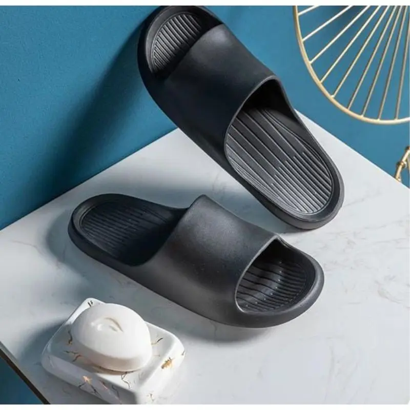 sandal slop Polos 35-44 pria wanita BP Sandal Ban Slippers | Black Unisex Original sandal polos anti air Terlaris Shoes 3